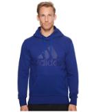 Adidas Essentials Cotton Pullover Logo Hoodie (mystery Ink F17/mystery Ink F17) Men's Sweatshirt