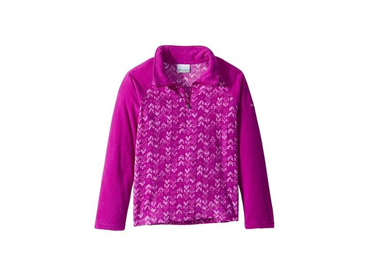 Columbia Kids Glacialtm Ii Fleece Print Half Zip (little Kids/big Kids) (bright Plum Arrows Print/bright Plum) Girl's Fleece