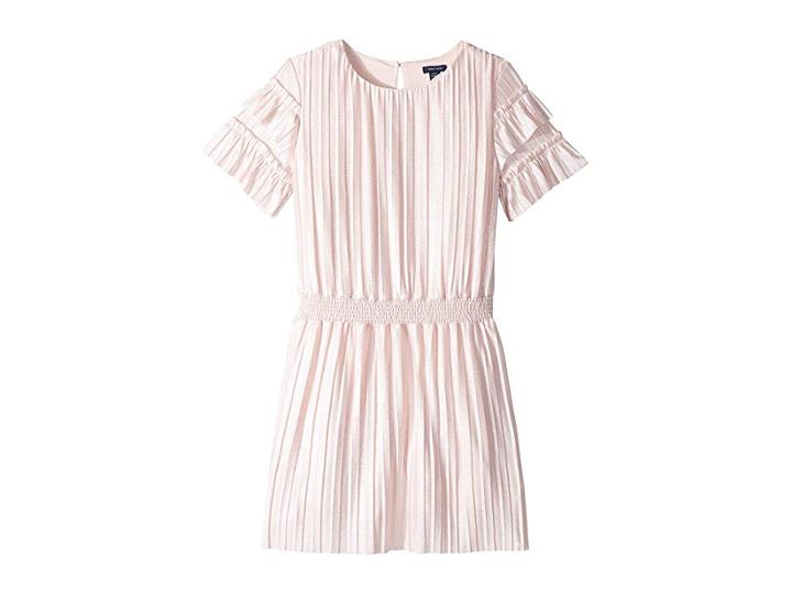 Tommy Hilfiger Kids Pleated Metallic Dress (big Kids) (crystal Rose) Girl's Dress
