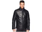 Marc New York By Andrew Marc Hartz Stand Collar W/ Removable Quilted Bib (black) Men's Coat