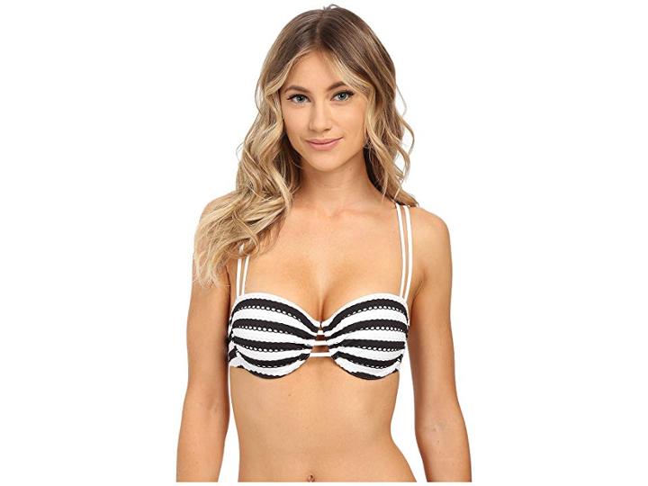 Seafolly Coast To Coast Bustier Bra (black/white) Women's Swimwear
