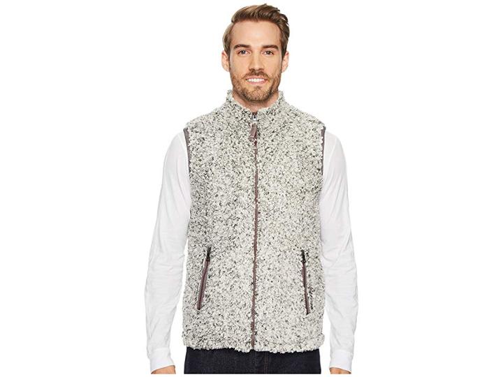 True Grit Frosty Tipped Pile Double Up Vest (charcoal) Men's Vest
