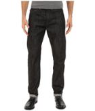The Unbranded Brand Tapered Jeans In Black Selvedge (black Selvedge) Men's Jeans