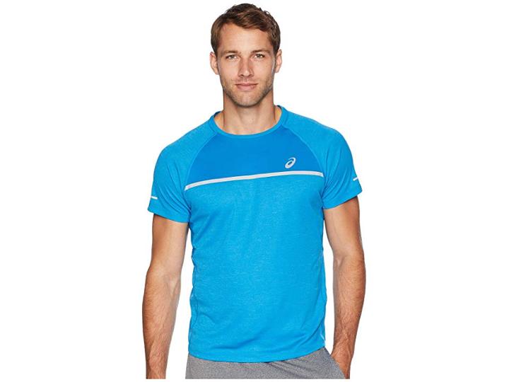 Asics Short Sleeve Top (race Blue) Men's Short Sleeve Pullover