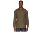 Vince Solid Double Face Long Sleeve (olive) Men's Clothing