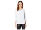 Ivanka Trump Long Bell Sleeve Bead-neck Knit Top (frost) Women's Clothing