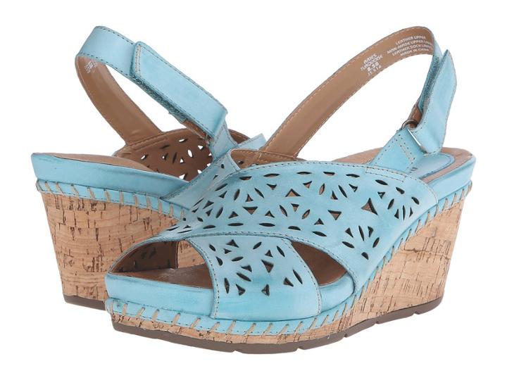 Earth Aries (turquoise Leather) Women's Wedge Shoes