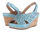 Earth Aries (turquoise Leather) Women's Wedge Shoes