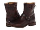 Frye Smith Engineer (dark Brown Antique Pull Up) Cowboy Boots