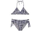 Splendid Littles Check Please Reversible Bralette And Cut Out Side Pants (big Kids) (navy) Girl's Swimwear Sets