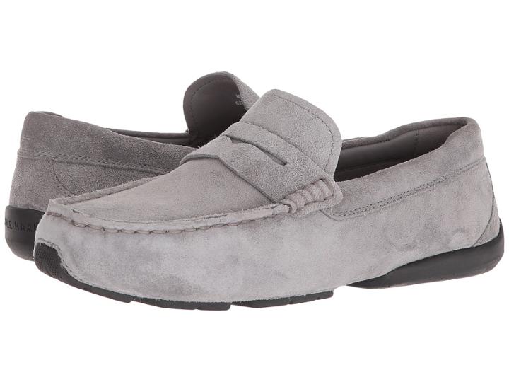 Cole Haan Branson Penny Driver (ironstone Velour Suede) Men's Shoes