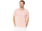 Nautica Short Sleeve Kailua Stripe Oxford Shirt (living Coral) Men's Clothing