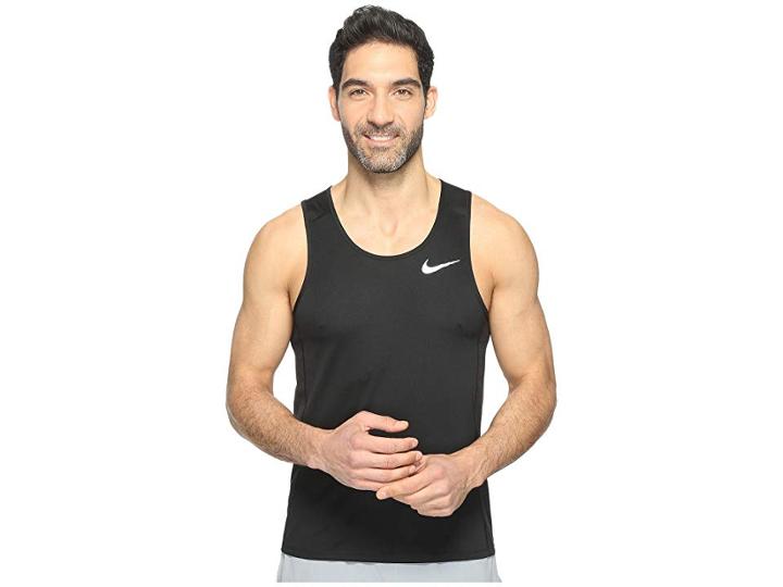 Nike Dry Miler Running Tank (black/black) Men's Sleeveless