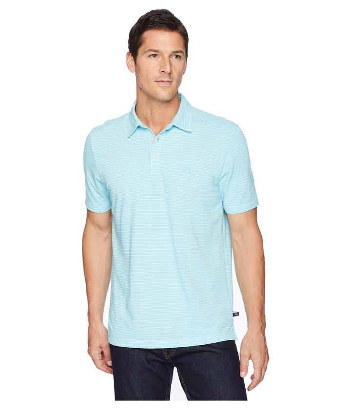 Tommy Bahama Marina Marlin Polo Shirt (bowtie Blue) Men's Clothing