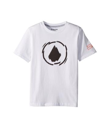 Volcom Kids Shatter Short Sleeve Tee (toddler/little Kids) (white) Boy's T Shirt