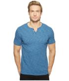 Lucky Brand Button Notch Tee (indigo) Men's T Shirt