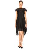 Sportmax Dire Short Sleeve Handkerchief Dress (black) Women's Dress