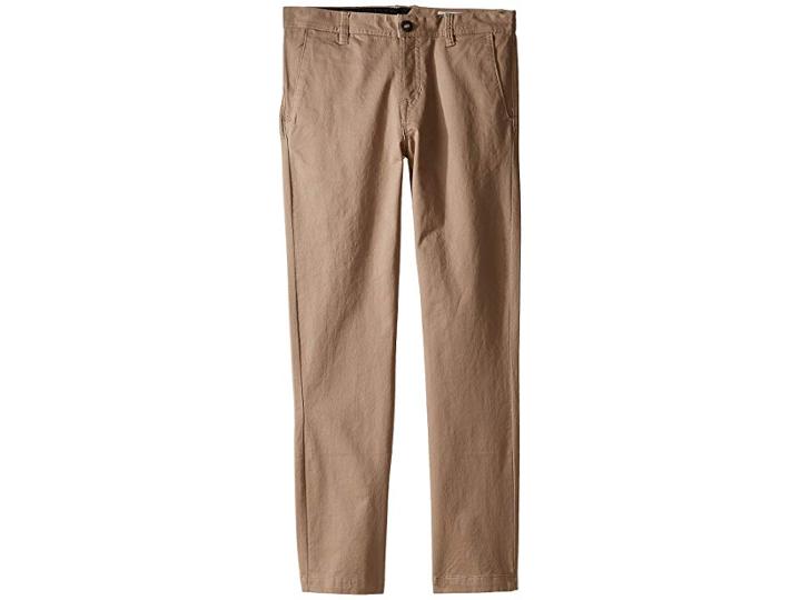 Volcom Kids Frickin Slim Chino Pants (big Kids) (beige) Boy's Casual Pants
