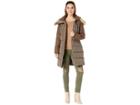 French Connection Faux Fur Wool Four-pocket W/ Hood (taupe) Women's Coat