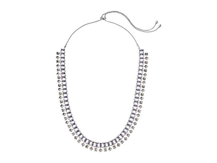 Kendra Scott Oscar Necklace (rhodium/lilac Crystal) Necklace