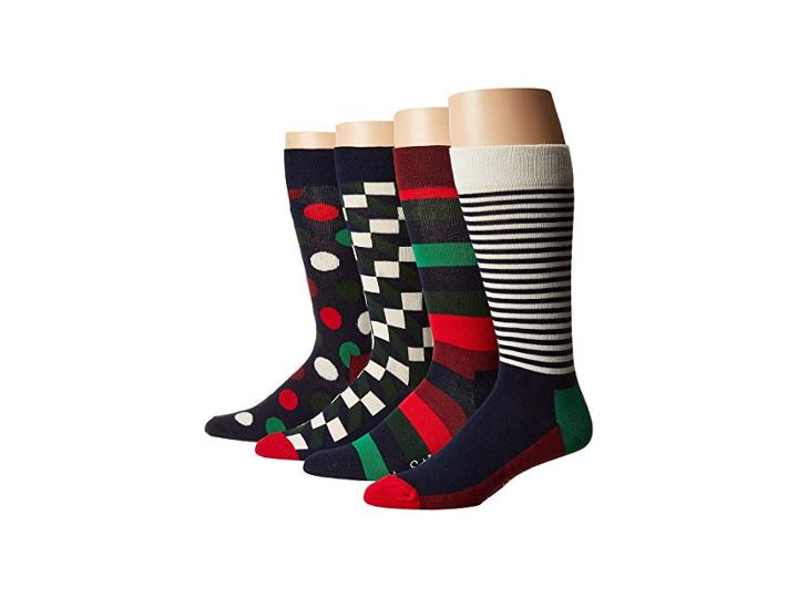 Happy Socks Holiday Big Dot Gift Box (multi) Men's Crew Cut Socks Shoes