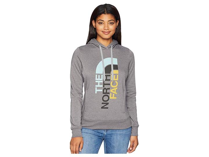 The North Face Trivert Pullover Hoodie (tnf Medium Grey Heather/blue Haze Multi) Women's Sweatshirt