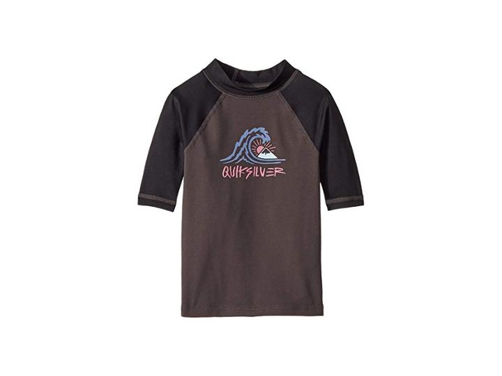Quiksilver Kids Bubble Dream Short Sleeve Rashguard (toddler/little Kids) (tarmac) Boy's Swimwear