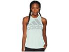 Adidas Made 2 Move 3-stripes Tank Top (clear Mint) Women's Sleeveless