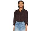 Bcbgeneration 80s Sleeve Oversized Button Down (coffeebean Combo) Women's Clothing