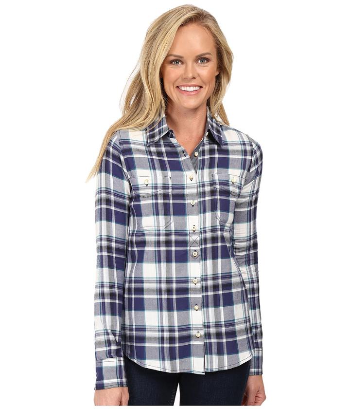 Aventura Clothing Alyssa Long Sleeve Shirt (blue Indigo) Women's Long Sleeve Button Up