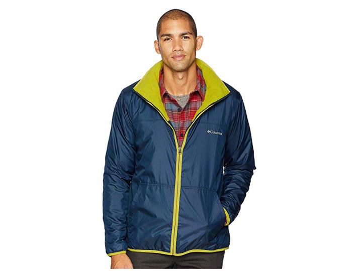 Columbia Mountain Sidetm Reversible Full Zip (collegiate Navy/python Green/python Green) Men's Sweatshirt