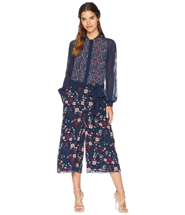Juicy Couture Caprice Floral Mix Jumpsuit (regal Caprice Floral) Women's Jumpsuit & Rompers One Piece