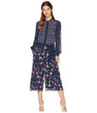 Juicy Couture Caprice Floral Mix Jumpsuit (regal Caprice Floral) Women's Jumpsuit & Rompers One Piece