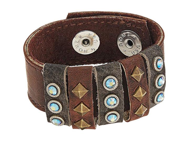 Leatherock Chelsea Bracelet (black Walnut) Bracelet
