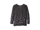 Chaser Kids Extra Soft Glittery Starry Night Pullover Sweater (little Kids/big Kids) (black) Girl's Sweater