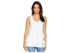 Mod-o-doc Featherweight Slub Jersey Tiered Ruffle Tank Top (white) Women's Sleeveless