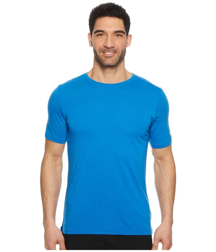 Asics Run Short Sleeve Top (victoria Blue) Men's Workout