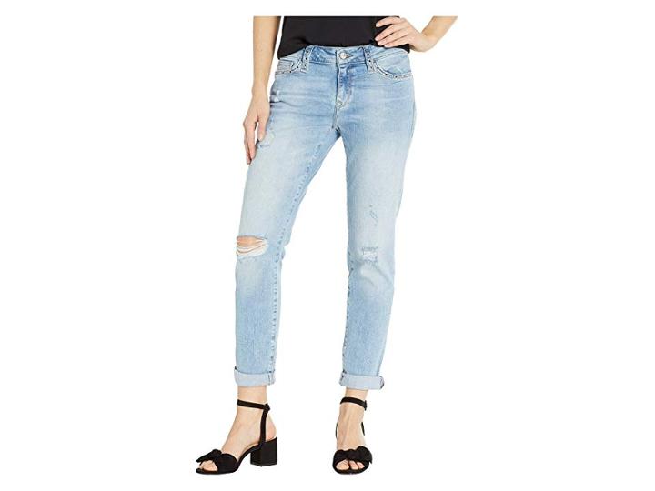 Mavi Jeans Ada Boyfriend In Light Ripped Eyelet (light Ripped Eyelet) Women's Jeans