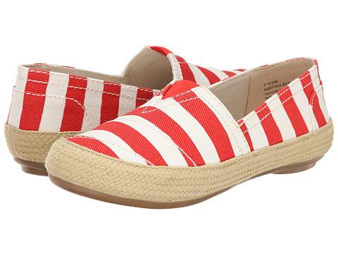 Nine West Gilboy (red/natural Stripe Fabric) Women's Flat Shoes