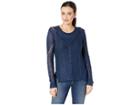 Rock And Roll Cowgirl Long Sleeve Sweater 46-8326 (navy) Women's Sweater