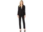 Tahari By Asl Embellished Shawl Collar One-button Flap Pocket Pants Suit (black) Women's Suits Sets