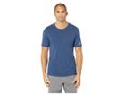 Asics Run Short Sleeve Top (dark Blue Heather) Men's Workout
