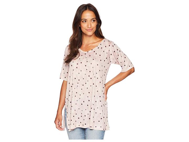 Nally & Millie Polka Dot Print Tunic (multi) Women's Blouse
