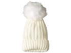 Steve Madden Knit Beanie With Oversized Pom (cream) Beanies
