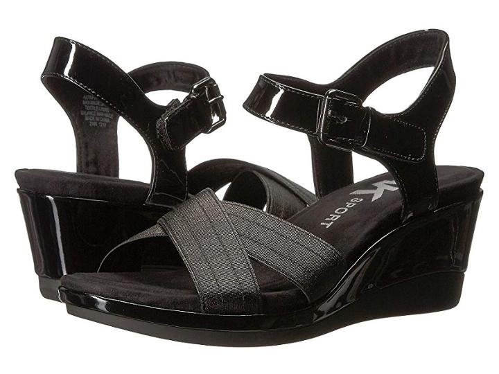 Anne Klein Paprika (black/black Synthetic) Women's Wedge Shoes