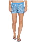 Columbia Tidal Shorts (harbor Blue Coral Print) Women's Shorts