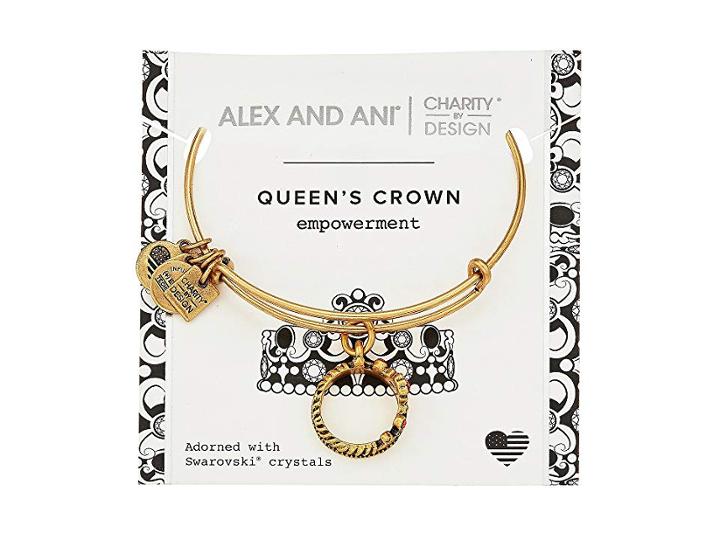 Alex And Ani Charity By Design Queen's Crown Bangle (rafaelian Gold) Bracelet