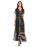 Religion Transit Sheer Maxi Dress (dusty Olive/red Clay) Women's Dress