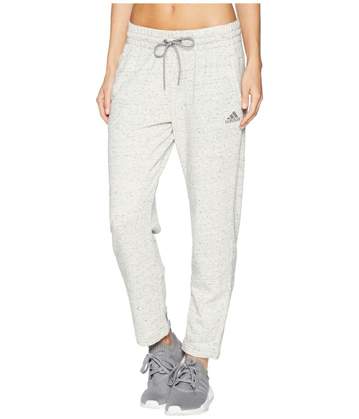 Adidas Sport 2 Street 7/8 Pants (white Melange/grey 3) Women's Casual Pants