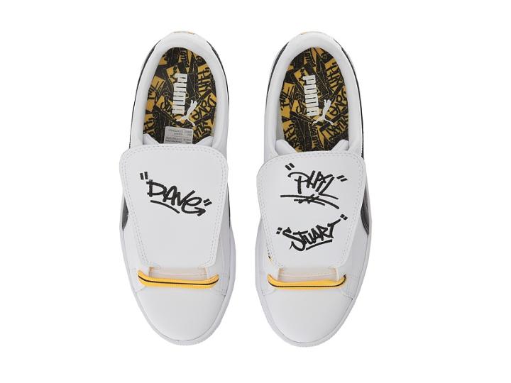 Puma Kids Minions Basket Tongue (big Kid) (puma White/puma Black/minion Yellow) Kids Shoes
